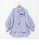 【MARILYN MOON/マリリーンムーン】stripe embroidery tie blouse