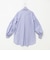 【MARILYN MOON/マリリーンムーン】stripe embroidery tie blouse