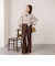 【MARILYN MOON/マリリーンムーン】stripe embroidery tie blouse