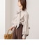 【MARILYN MOON/マリリーンムーン】stripe embroidery tie blouse