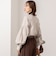 【MARILYN MOON/マリリーンムーン】stripe embroidery tie blouse