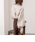 【MARILYN MOON/マリリーンムーン】stripe embroidery tie blouse