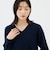 【WEB限定】《手洗い可能》片衿パール総針コクーンワンピース