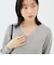 【WEB限定】《手洗い可能》片衿パール総針コクーンワンピース