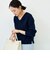 【WEB限定】《品よく映える》《手洗い可能》片衿パール総針Vネックプルオーバー
