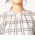 エアリーチェックスタンドブラウス