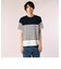 ハニカム転換ボーダーTシャツ