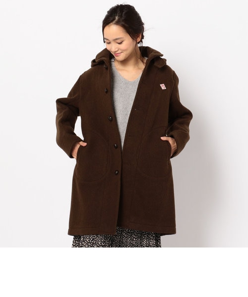 DANTON/ダントン】WOOL MOSEER LONG 丸衿フード付コート (JD-8457 WOM