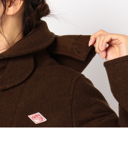 DANTON/ダントン】WOOL MOSEER LONG 丸衿フード付コート (JD-8457 WOM