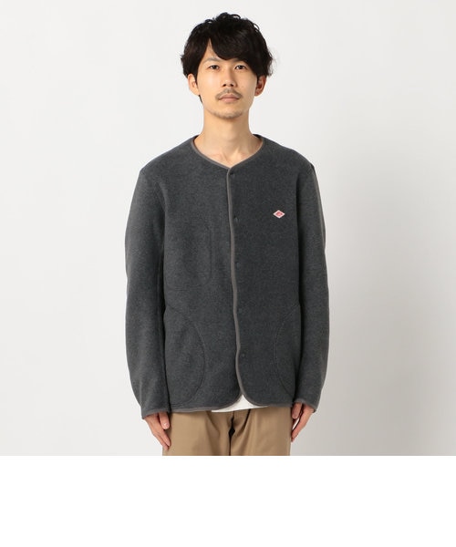 ダントンのノーカラーフリースジャケット36 DANTON（ダントン）の「DANTON / ノーカラー フリース