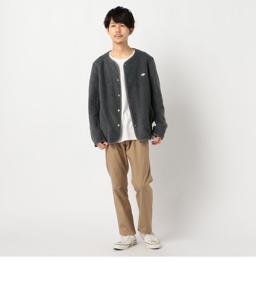 DANTON メンズフリース ノーカラージャケット 美品 DANTON/ダントン】フリース ノーカラー ジャケット #JD-8939