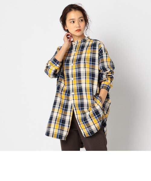 トラディショナルウェザーウェア チェック柄 バンドカラーシャツ Traditional Weatherwear/トラディショナル ウェザーウェア