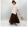 リネンパネルロングスカート