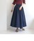 タフタギャザーフレアスカート