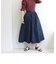 タフタギャザーフレアスカート