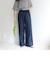 リネン混ギャザーパンツ