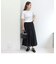 ウエスト黒ゴムフレアスカート