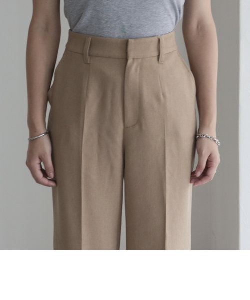 ロールアップフレアーワイドパンツ