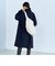 ウール混ミドル丈スタンドコート