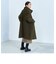 ウール混ミドル丈スタンドコート