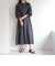 ステッチデザインシャツワンピース