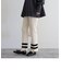 ライン入りニットフレアパンツ