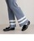 ライン入りニットフレアパンツ