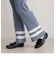 ライン入りニットフレアパンツ