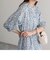 【EC限定】花柄ウエストシャーリングワンピース