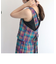 チェックエプロンビスチェ