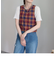 チェックエプロンビスチェ