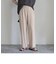 シルキーリネンブレンドセミワイドパンツ
