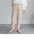 シルキーリネンブレンドテーパードパンツ