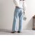 センタープレス ストレートデニムパンツ