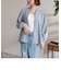 前開きギャザースリーブブラウス