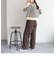 ウールライクシャーク セミワイドパンツ
