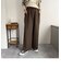 ウールライクシャーク セミワイドパンツ