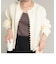 片畦パールボタンカーディガン