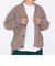 【カーディガン＋長袖Ｔシャツの2点セット】ヘザー レイヤード Vネックカーディガン ニット