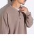 【ニット＋長袖Ｔシャツの2点セット】ヘザー レイヤード ヘンリーネックニット