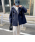 ウール混ミドル丈Pコート