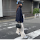 ウール混ミドル丈Pコート