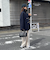 ウール混ミドル丈Pコート