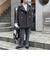 ウール混ミドル丈Pコート
