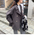 ウール混ミドル丈Pコート