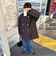 ウール混ミドル丈Pコート