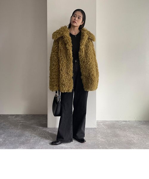 jakke（ジャッキー）ボア ロングコート レディース jakke（ジャッキー）の「jakke（ジャッキー）ボア ロングコート