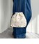 ハート刺繍コール巾着ショルダーバック