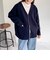 裏配色Vネックニットブルゾン