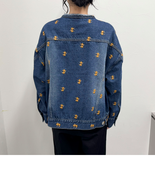 刺繍ノーカラーデニムジャケット｜フレディ＆グロスターの通販